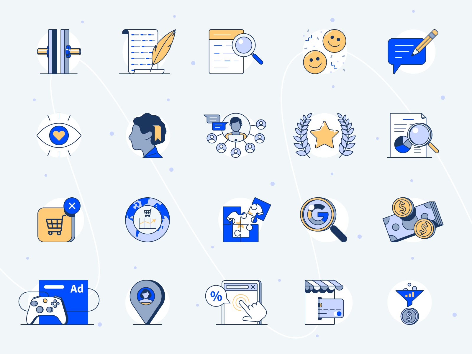 Blog post illustrations #7 character design flat icons illustration infographic vector