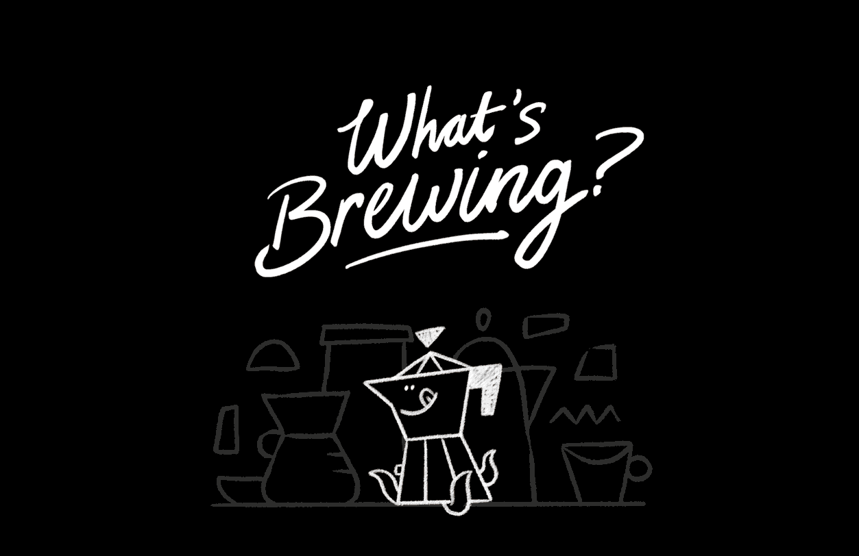 What's Brewing? 2d animation animation brewing character coffee design drawing drink frame by frame geometric icon illustration line pizza spot illustration stop motion vector