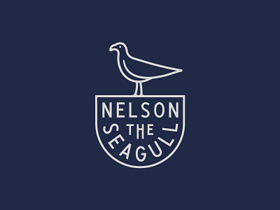 Nelson The Seagull badge bird branding cafe mark seagull signage vancouver