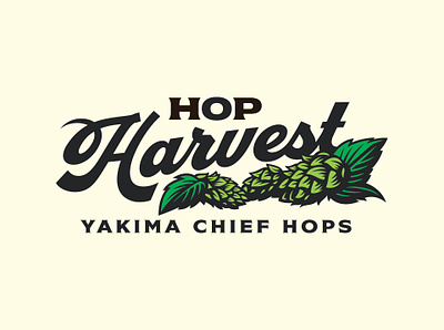 Hop Harvest beer branding brewery craft graphic design harvest hop hops identity illustration leaf logo mark northwest retro type typoegraphy vine vintage workmark
