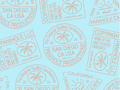 Panihole Mobile Fare badge design badge hunting branding california design food truck graphic design hollywood la los angelas restaurant retro sand diego type typography vector