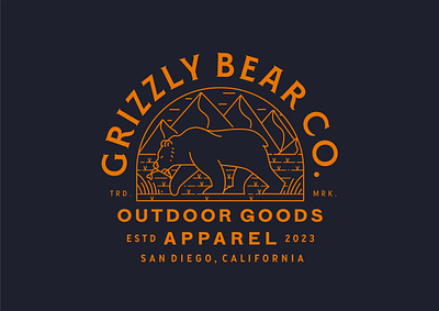 Grizzly Bear Co. - Apparel apparel apparel brand badge bear branding clothing clothing brand design geometric graphic design illustration line lineart logo merchandise minimal monoline mountain outdoor outdoors