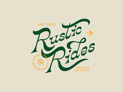 Rustic Rides - Logotype automotive branding custom type design geometric lettering logo logo design logotype minimal typography