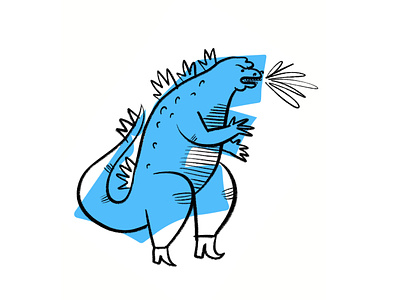 Go-go-boots Godzilla 👢🦖 boots design doodle funny godzilla illo illustration lol sketch