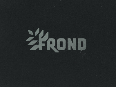 Frond branding design lettering logo typography