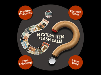 24 Hour Flash Sale - All Mystery Tubes and Postcards Ship FREE! dan kuhlken dkng mystery nathan goldman postcards sale tube vector