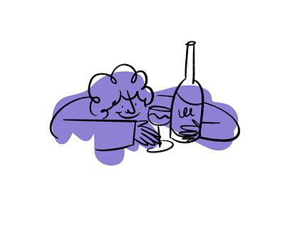 It's 5 o'clock somewhere 🍷 design doodle drink illo illustration lol sketch wine