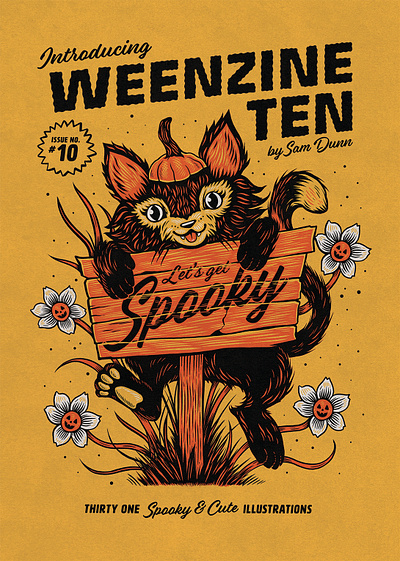 WEENZINE TEN art art book book cover cat character cute drawing halloween illustration spooky zine