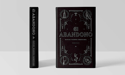 El Abandono book cover design engraving graphic design illustration monoline packaging print scratchboard tarot typography