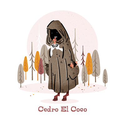Cedro El Coco design folklore halloween illustration illustrator minimalist monster spooky texture vector