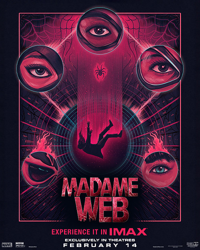 Madame Web draw drawing illustration madame web marvel movie poster movie poster art poster art poster design sony spider