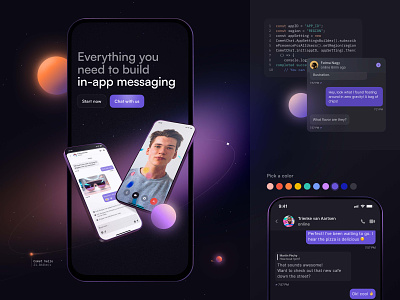CometChat, tools to power in-app communications. case study clean design illustration interface mobile showcase significa ui ux web web design website