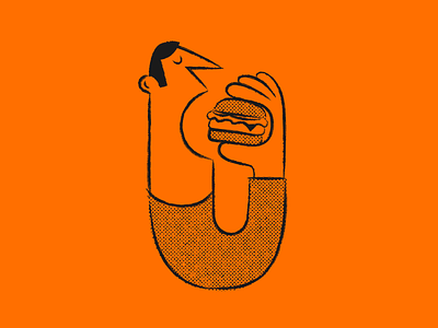 Honk if you love burgers art burger character doodle fun hamburger illustration spotillustration texture vector