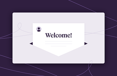 Onboarding Hero Image app blog collaboration design email envelope flat hand drawn hero icon image onboarding purple software