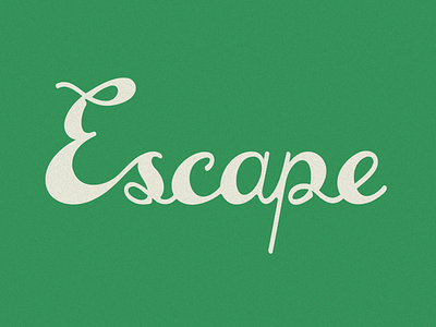 Escape Lettering cursive design doodle escape graphic design lettering letters logo script type typography