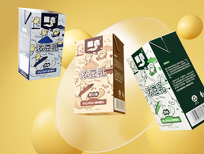 Kaixin Soy Milk Packaging Design animation branding graphic design logo ui