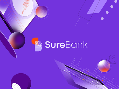 SureBank - Logo design for the mobile banking startup banking brand book brand guidelines brand identity branding fintech graphic design logo logo book logo design logomark startup visual identity