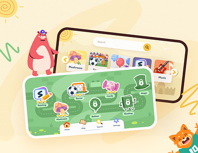 Yay World! Educational App For Children 3d animation app ui