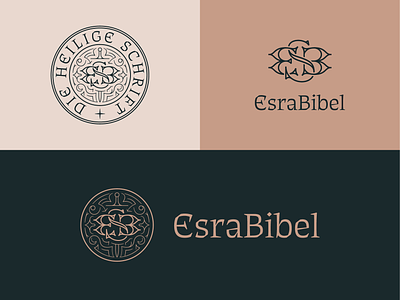 EsraBibel (ESB) badge bible bible design design engraving illustration logo logo design peter voth design