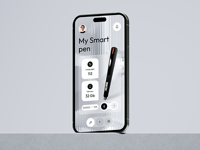 Smart pen 🖊 3d app design ios minimalism trend ui ui design ui futuristic ui home ui translator usability ux design