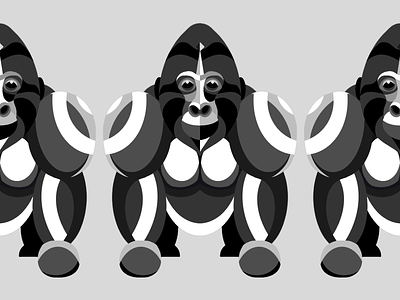 Animal Series | Gorilla animal ape art artwork back design digital draw drawing gorilla gorillas illustration large monkey pr procreate series silver silverback sketch