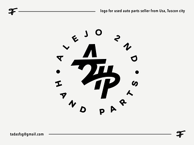 A2HP acronym alone branding calligraphy custom design exlibris flow handmade hidden identity initials lettering logo mark premium script stand type