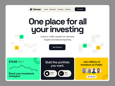 Univest Website design finance finance website financial fintech fintech startup fintech website interface investment money product service startup transaction ui ux web website