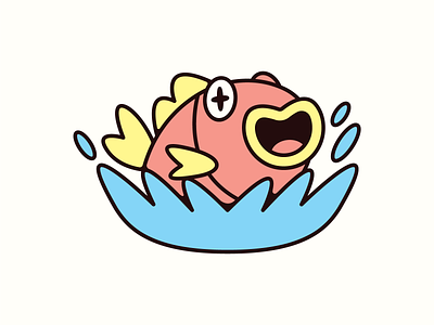 Limited Edition Print Pt. II cartoon character creature cute design eye fin fish graphic design icon illustration kawaii logo mouth pokemon sea smile splash tongue water