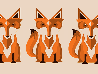 Animal Series | Fox animal animals art artwork collection draw drawing environment fox illustrate illustration modern pattern procreate series sneaky style triangle triangles vector