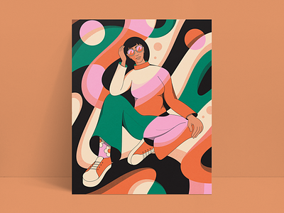 Dandy (2023) abstract fashion groovy illustration illustrator model psychedelic retro trippy vintage woman women