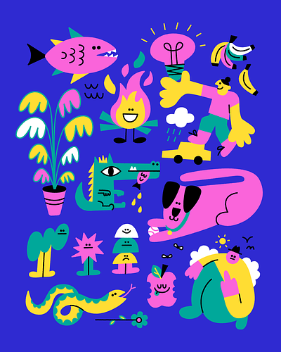 ☀️ TGIF ☀️ art character doodle fun icon illustration sticker vector